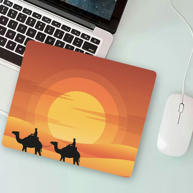 Tapis de bureau 15,75 po x 35,54 po Desert Camel Caravan