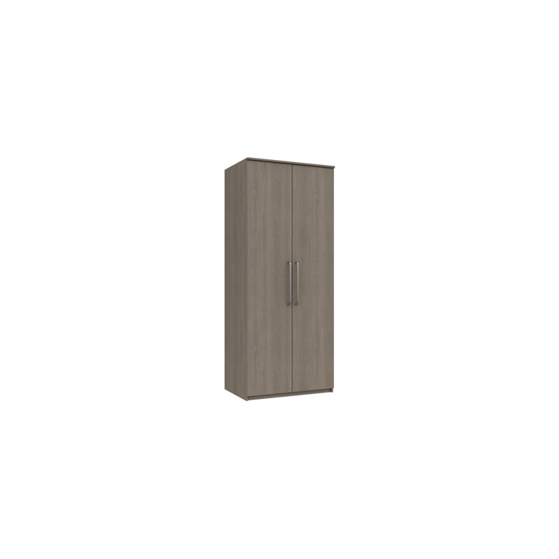 Bushnell 2 Door Manufactured Wood Wardrobe, Grey