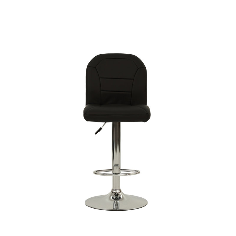 Tabouret de bar en similicuir noir