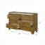 Commode transitionnelle à finition brune avec 6 tiroirs de rangement et meubles de chambre à coucher 1 pièce en bois d'hévéa massif