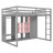 Wood Loft Bed With Wardrobe-999532664-999532666