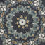 Tapis bleu foncé en laine touffeté à la main Padula Paradise-1899576234