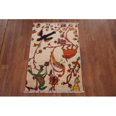 Animals Design Ziegler Oriental Accent Rug 2x3
