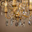 Shavonne 4-Lights Elegant Chic Antique Gold Candlestick Ceiling Chandelier with Crystal Beads