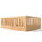 Floor Bed with High Fence for Kids, Solid Wood Kids Montessori Bed with Door, low-profile and No Box Spring Needed Design-525008631-525008632
