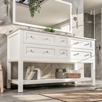 Shorewood 60"" Double Bathroom Vanity Set -  Rosecliff Heights, E61D0C96147B45E0A677DE509C9036D8