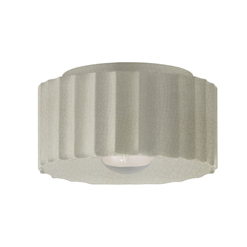 Plafonnier encastré 1 lumière Colgate, Blanc craquelé, H 6,5 po x l 10 po x P 10 po