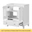 Meuble-lavabo 30 po sans lavabo, base seulement, armoire de salle de bain multifonctionnelle avec portes et tiroir, cadre solide et panneau de fibres à densité moyenne, noir-117042280