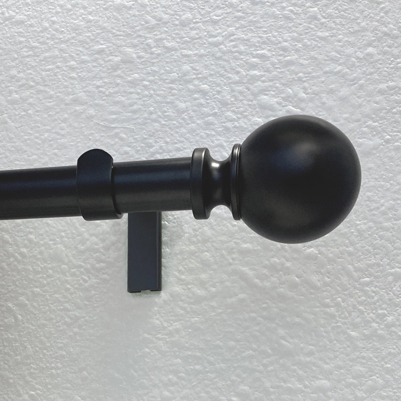 Ensemble de tringle à rideaux Decopolitan Punch and Press No Drill, 36 po x 72 po, Noir