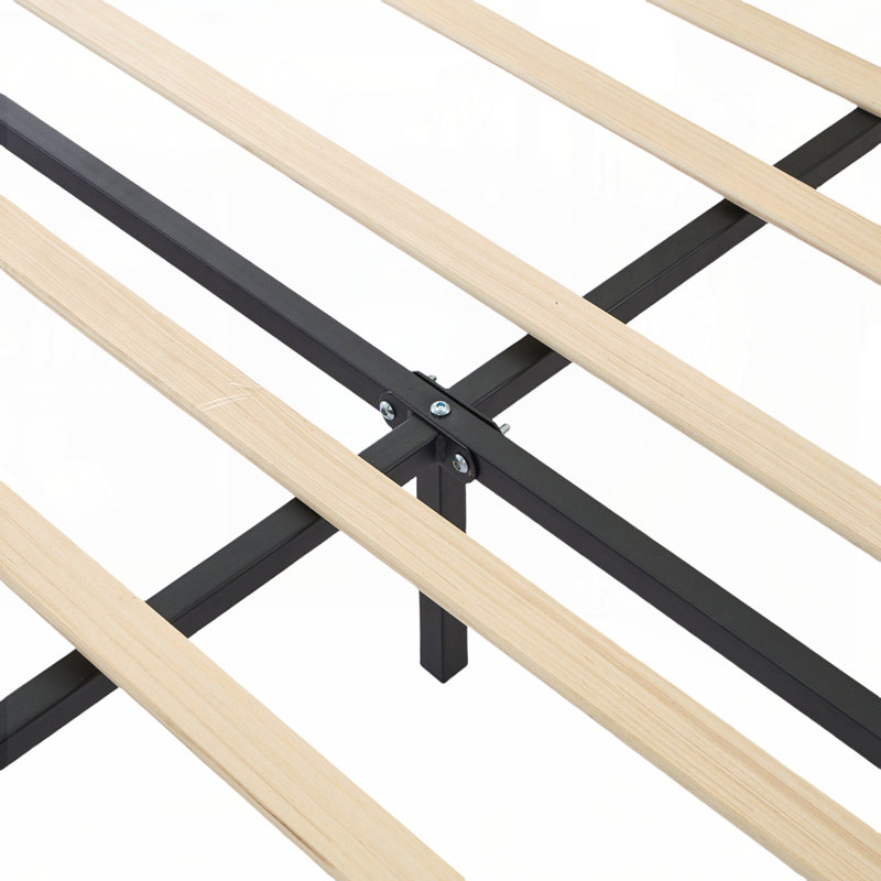Structure de lit flottante rembourrée avec lumières DEL, lit plateforme en cuir d'unité centrale avec tête de lit capitonnée, assemblage facile, aucun sommier tapissier requis