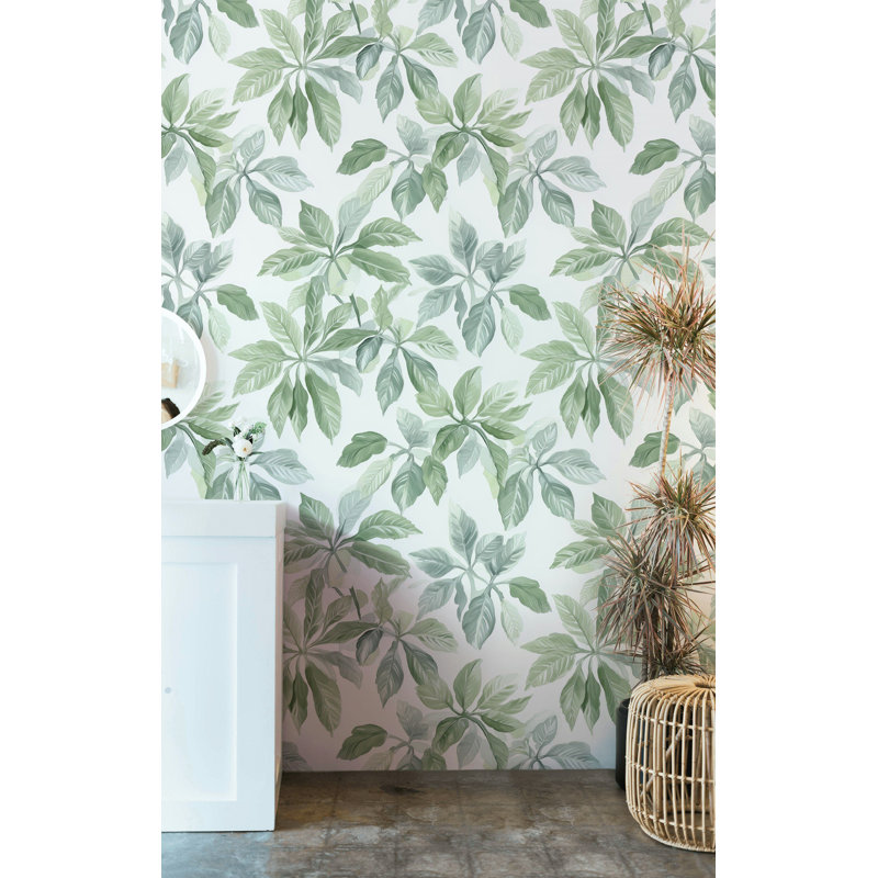 Papier peint botanique à motif d'aquarelle
