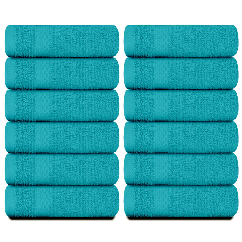 Essuie-mains 100% coton Aldene, Turquoise