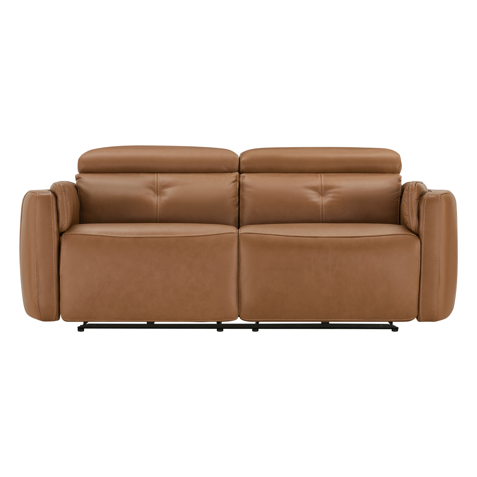 80.7'' Genuine Leather Zero Gravity Power Reclining Sofa, Boston Saddle