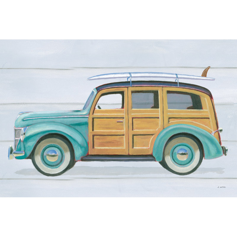 Beach Ride VIII by James Wiens - Wrapped Canvas Painting, 30cm H x 46cm W