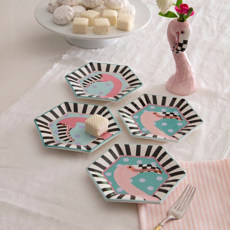 Patience Brewster Flamingo Dessert Plates
