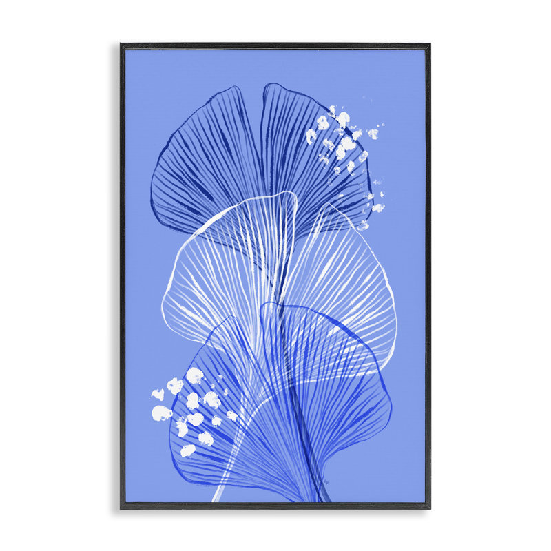 Giclée bleue superposée, estampe numérique, design par Martina Pavlova, H 30 po x l 20 po, Giclée encadrée noir minuit