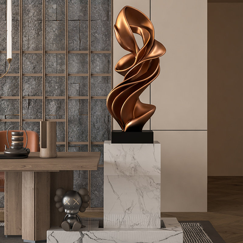 Statue élégante courbe, H 33,5 po x l 14,6 po x P 11,8 po