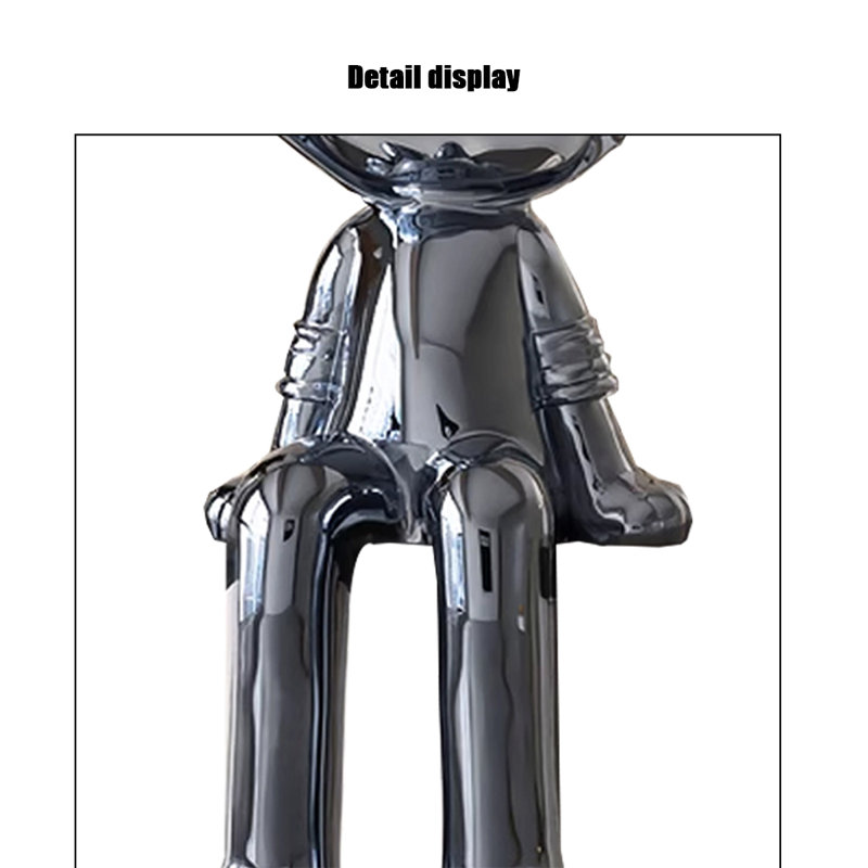 Luxe - Luxueux objet décoratif en résine, Gris