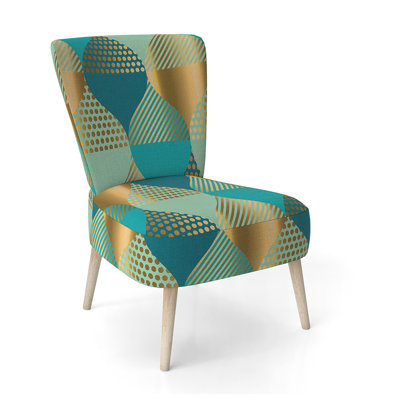 Chaise d'appoint rembourrée à motif floral - Chaise d'appoint moderne à motif floral
