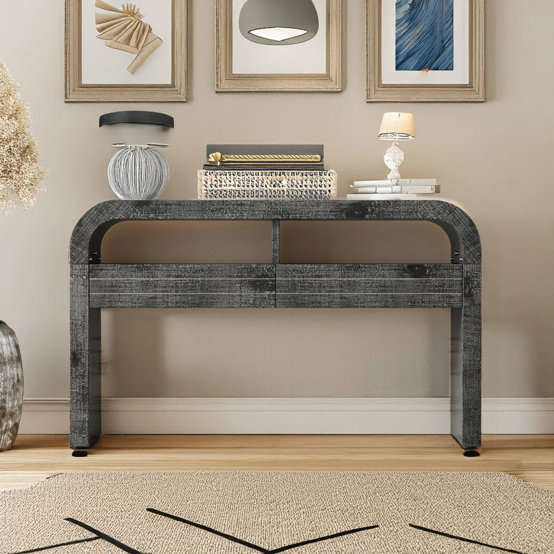 Exquisite Conway with Dual-Layer Design and Large Drawers for Various Spaces, Antique Black
