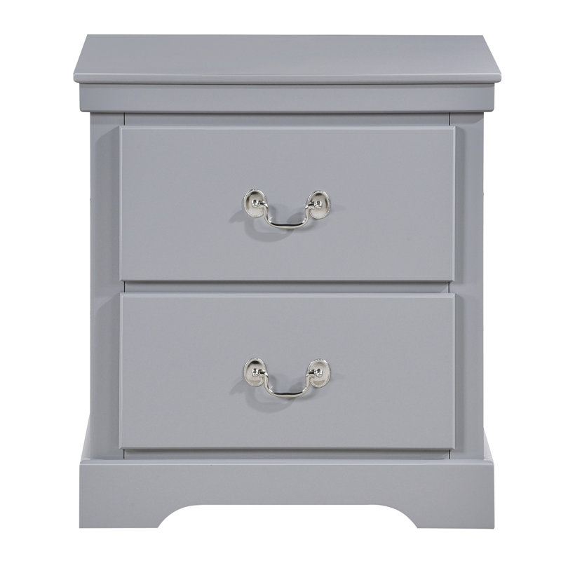 Table de chevet en bois 1Pc, Gris