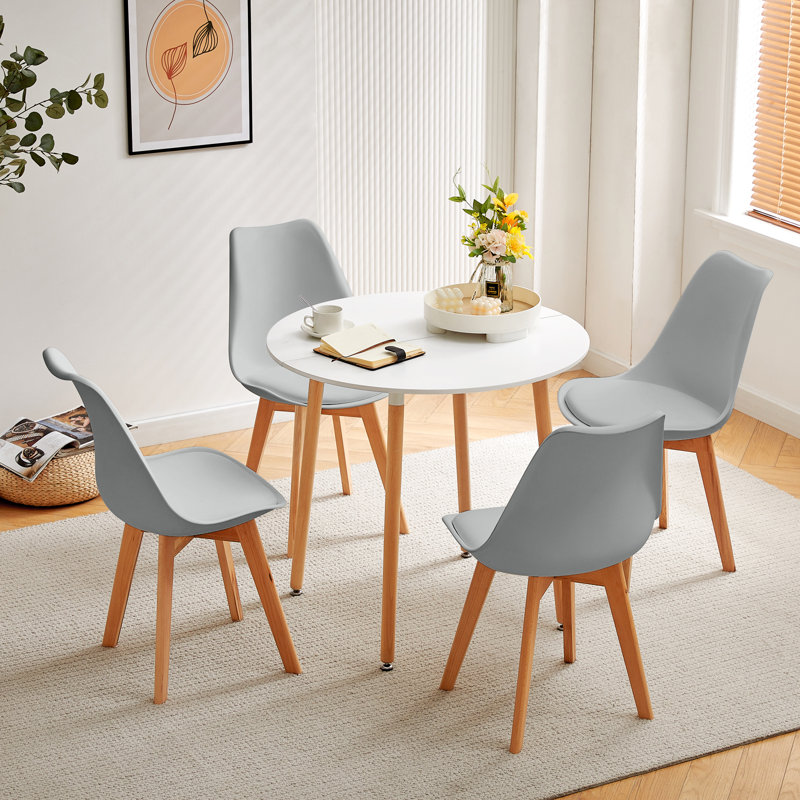 4 - Person Dining Set, Grey, White