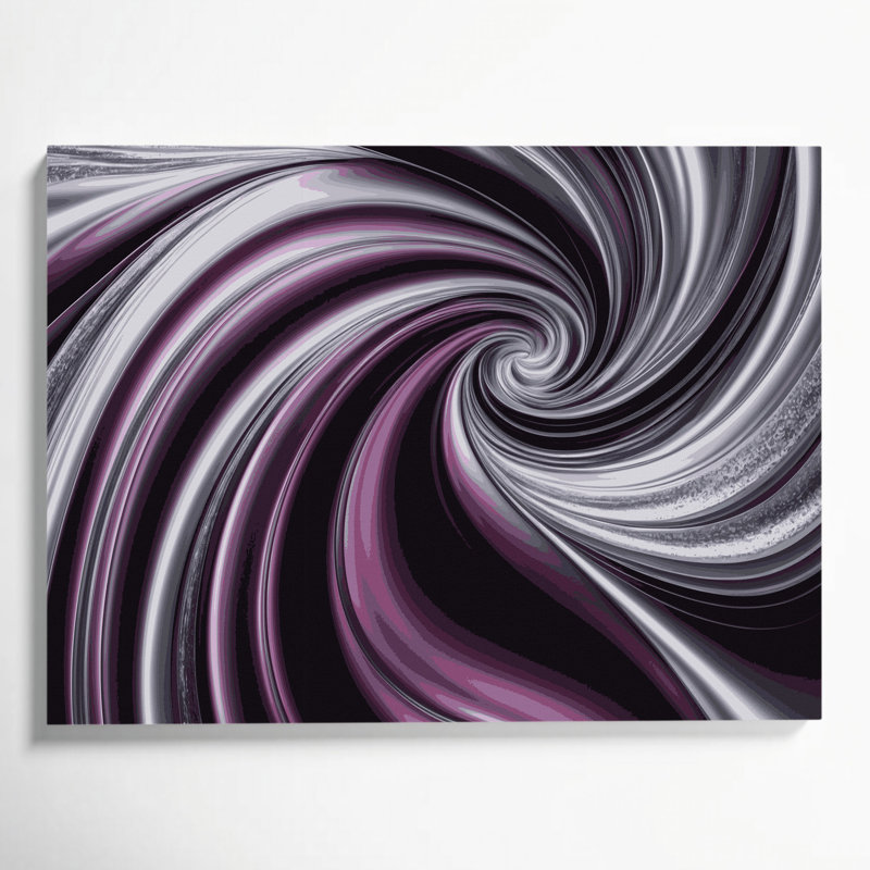 «Gradient Abstract 64», impression sur toile mauve, H 12 po x l 18 po