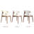 Ikerne Upholstered Side Chair (Set Of 2) White Leather Armless Dining Chairs With Solid Wood Backrest