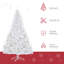 Sapin de Noël artificiel de 6 pi avec branches réalistes, 250 lumières DEL blanc chaud et 1000 pointes, blanc