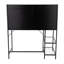 Bureau Geo Tier Contemporary en métal noir et verre transparent By-887545197
