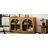Arched 4-Door Sideboard Buffet With Glass And Adjustable Shelves, Retro Aura, Natural Wood, For Home Use Style Storage Doors, Wood