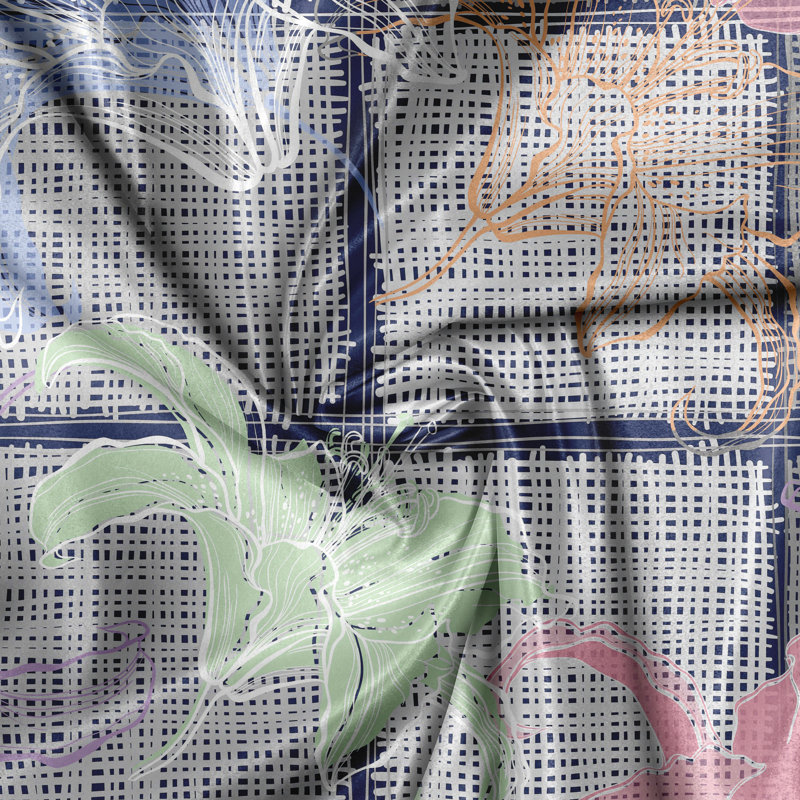 Bunnlevel Polyester Semi Sheer Curtain Pair
