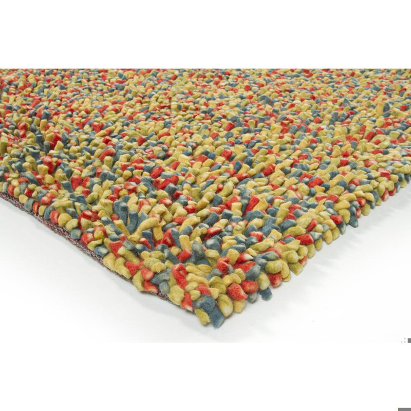 Kerre Wool Abstract Indoor Rug, Rectangle 2' x 3', Brown/Yellow
