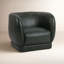 Rinner Leather Swivel Club Chair-1043878130