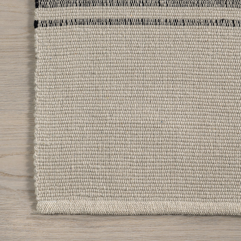 Tapis rayé en coton Aloizas, Rectangle 4pi x 6 pi