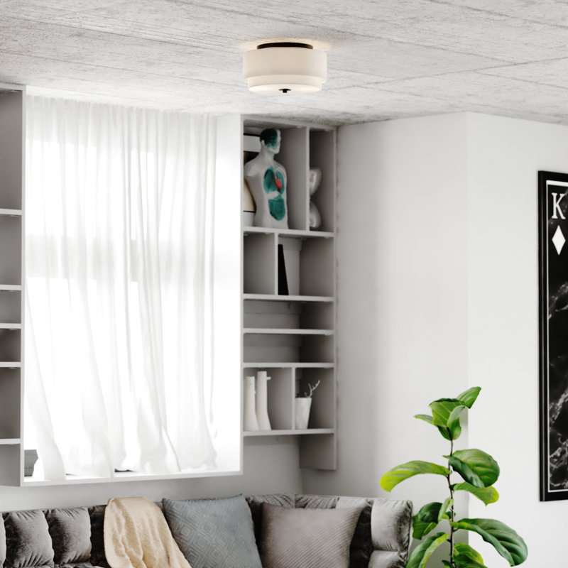 Pateley Poly-Blend Flush Mount, Black