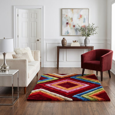 Corey-Leigh Hand Tufted Geometric Indoor Rug
