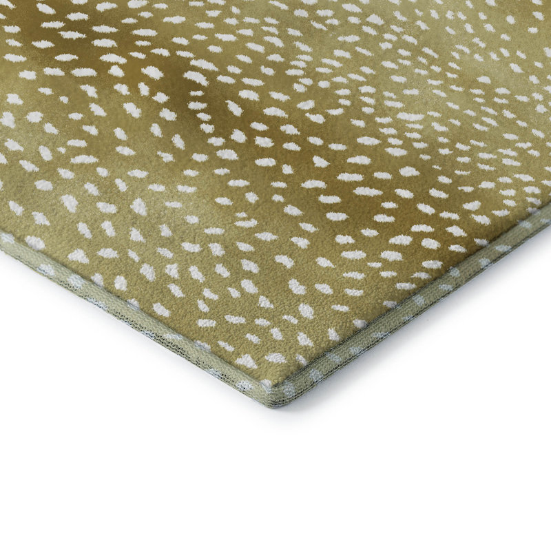 Tapis doré lavable à la machine de qualité supérieure 1 pi 8 po x 2 pi 6 po Merilou Premium, Rectangle 2 pi 6 po x 3 pi 10 po
