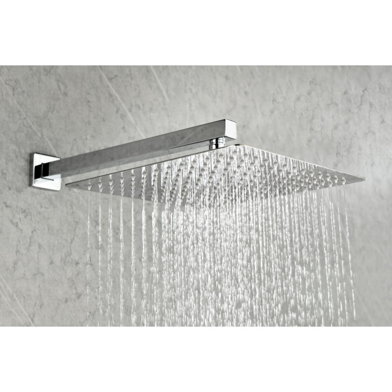 12" Rain Shower Head System Wall Mount - Brass Composed Natural Toughness Self-Cleaning Channelwaywaywaywaywayway Technique American Standard Pipe Connection Vigor
