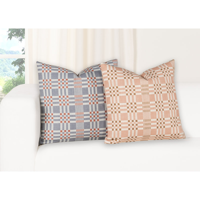 Modular Print Accent Pillow, Square 18", Pink, Feather