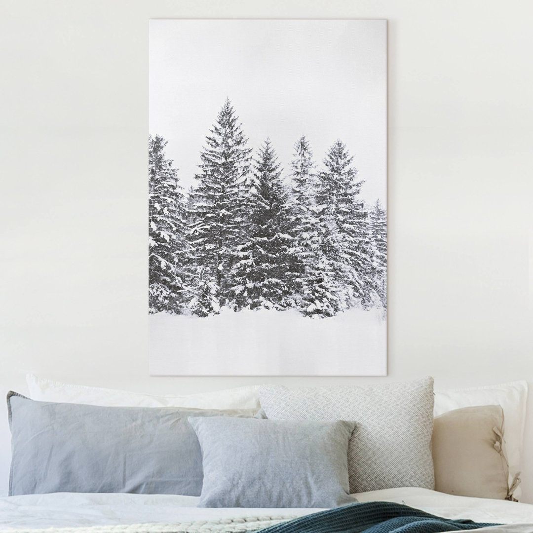 Leinwandbild Dunkle Winterlandschaft