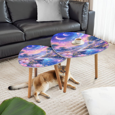 Ensemble de 2 tables basses gigognes Triangle
