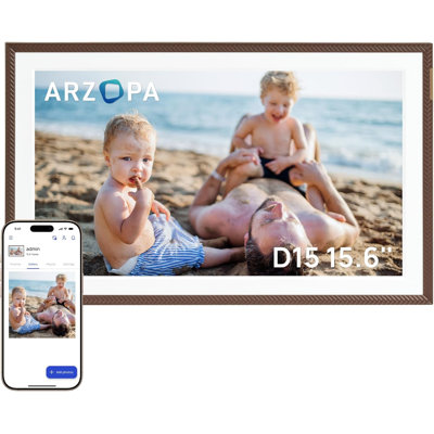  D15 15.6" Large Digital Picture Frame Free Cloud Storage No Subscription 1920x1080 Fhd Touchscreen Anti-glare Electric Photo Frame Slideshow Custom Gift Mode For Family And Friends