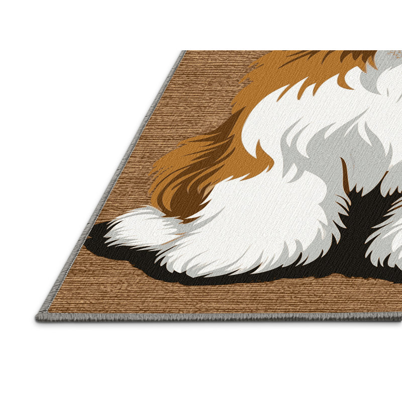 Washable Shih Tzu Dogs Area Rug, Runner 2' x 4'