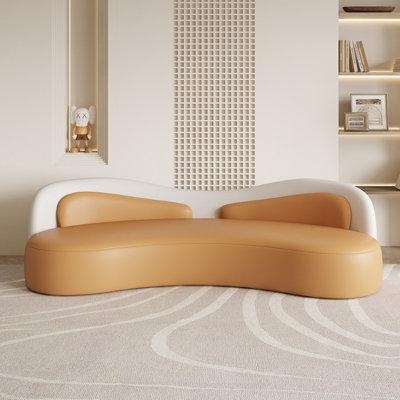 Modern Simple Cream Style Curved Sofa