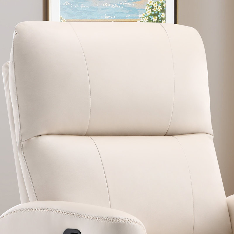Radian 30.7" Wide Classic Refined Glider and Swivel Manual Reclining Home Theatre Seating (Set of 3), White