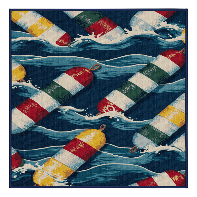  Tapis nautique lavable Buoys, Carré 3 pi