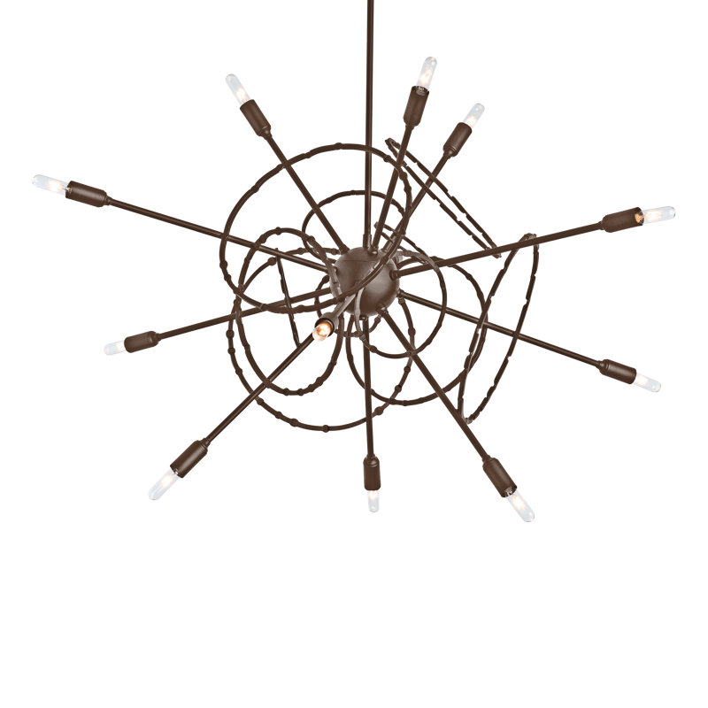 Olympus 12 - Light Sputnik Sphere Chandelier, Bronze