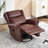 34.8"W Genuine Leather Manual Swivel Rocker Recliner Vintage Recliner With Heated Massage-1370194829