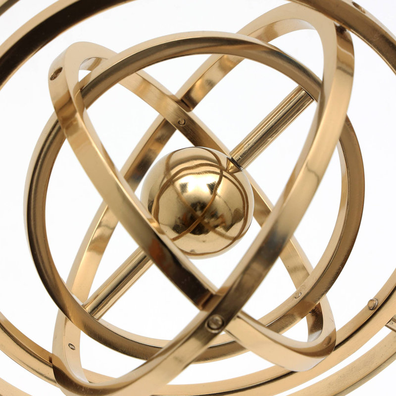 Armillaire en aluminium avec trépied - Sculpture décorative pour la maison et le bureau 
